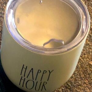 Rae Dunn HAPPY HOUR Insulated Tumbler with Lid